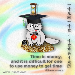 Time is money, and it is difficult for one to use money to get time | 一寸光阴一寸金 寸金难买寸光阴