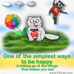 One of the simplest ways to be happy is letting go of the things that makes you sad