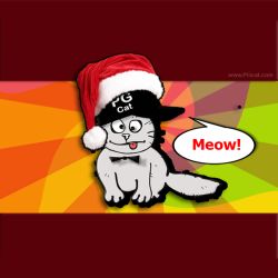 Cristmas and New Year Greeting Cards Templates PG Cat 5
